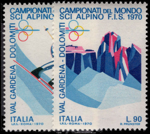 Italy 1970 Skiing unmounted mint.