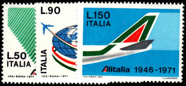 Italy 1971 Alitalia Airline unmounted mint.