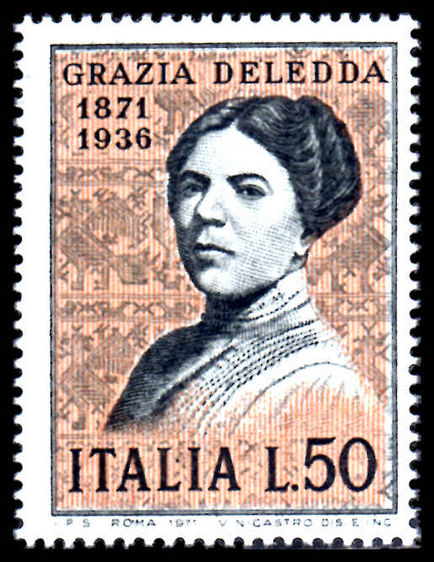 Italy 1971 Grazia Deledda unmounted mint.