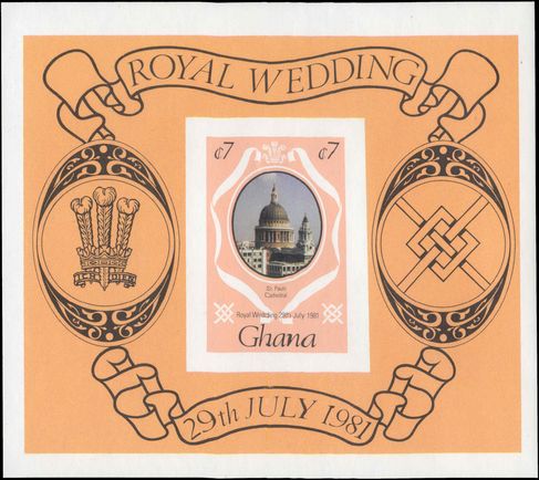 Ghana 1981 Royal Wedding imperf souvenir sheet unmounted mint.