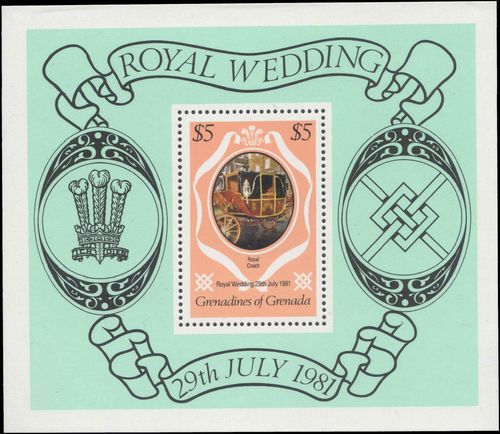 Grenada Grenadines 1981 Royal Wedding souvenir sheet unmounted mint.