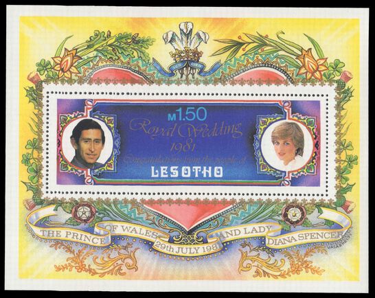 Lesotho 1981 Royal Wedding souvenir sheet unmounted mint.