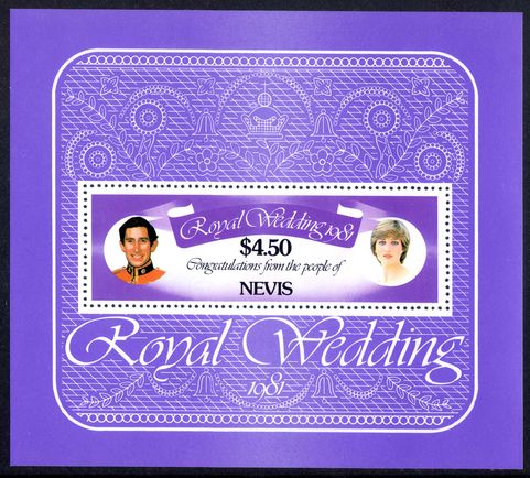 Nevis 1981 Royal Wedding souvenir sheet unmounted mint.