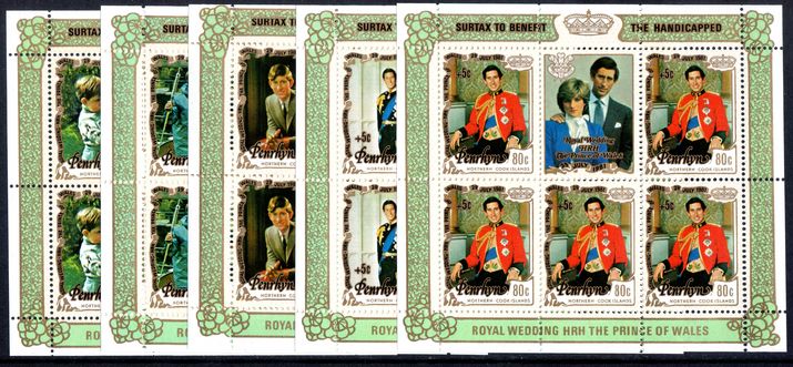 Penrhyn Island 1981 Year of the Disabled person sheetlets unmounted mint.
