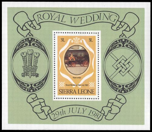 Sierra Leone 1981 Royal Wedding souvenir sheet unmounted mint.