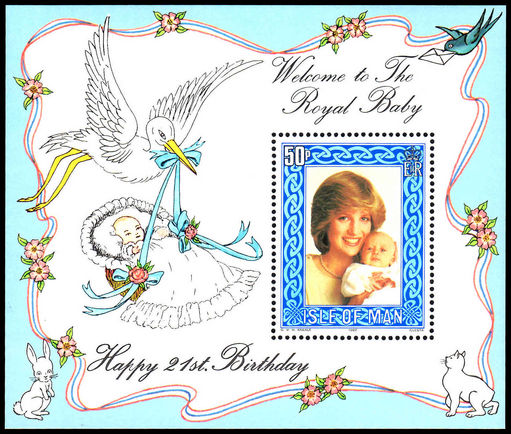 Isle of Man 1982 Royal Baby souvenir sheet unmounted mint.