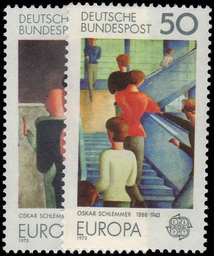 West Germany 1975 Europa paintings by Oskar Schlemmer unmounted mint.
