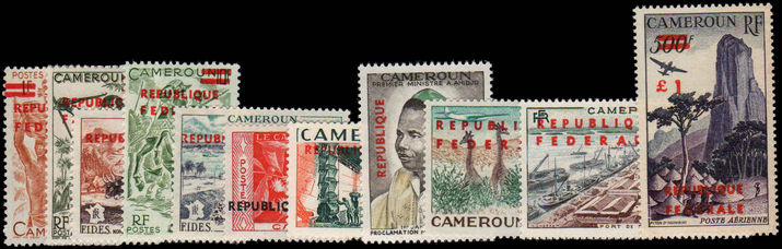 Cameroon 1961-62 Surcharge set (No 2sh6d) unmounted mint.