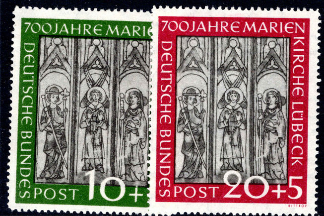 West Germany 1951 St Marys Church unmounted mint.