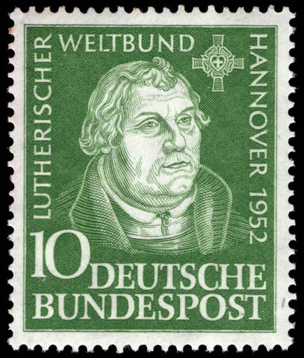 West Germany 1952 Martin Luther (creased)