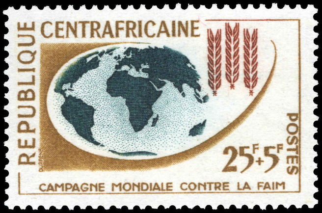 Central African Republic 1963 Freedom from Hunger unmounted mint.