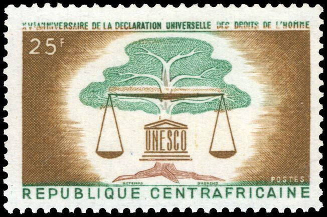 Central African Republic 1963 15th Anniversary of Declaration of Human Rights unmounted mint.
