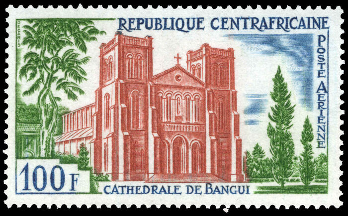 Central African Republic 1964 Bangui Cathedral unmounted mint.