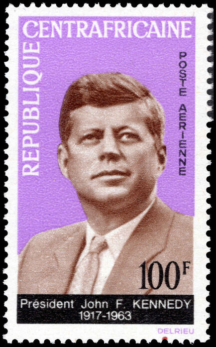 Central African Republic 1964 President Kennedy Memorial Issue unmounted mint.