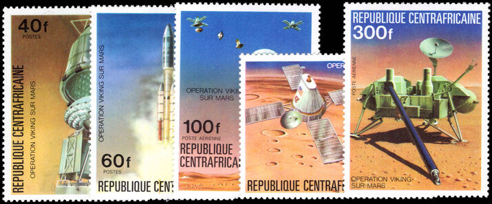 Central African Republic 1976 Viking Space Mission to Mars unmounted mint.