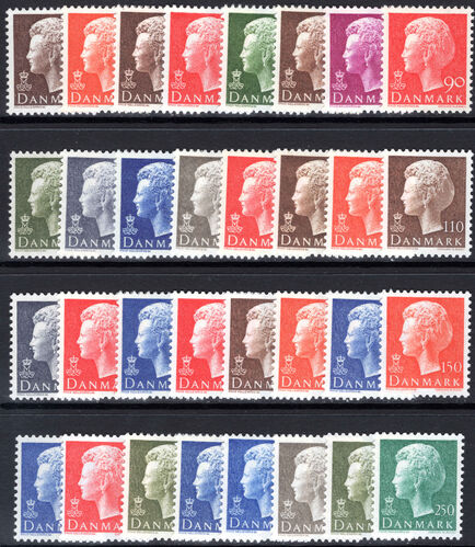 Denmark 1974-81 Queen Margrethe set unmounted mint.