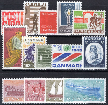 Denmark 1970 Commemorative Year set unmounted mint.
