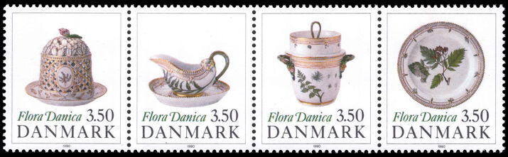 Denmark 1990 Bicentenary of Flora Danica Banquet Service unmounted mint.