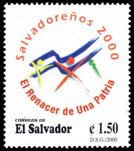 El Salvador 2000 New Year unmounted mint.