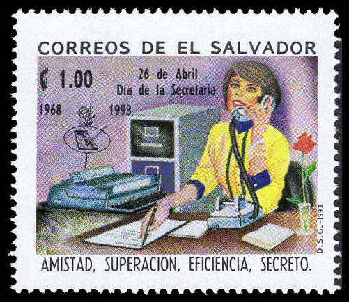 El Salvador 1993 Secretary's Day unmounted mint.