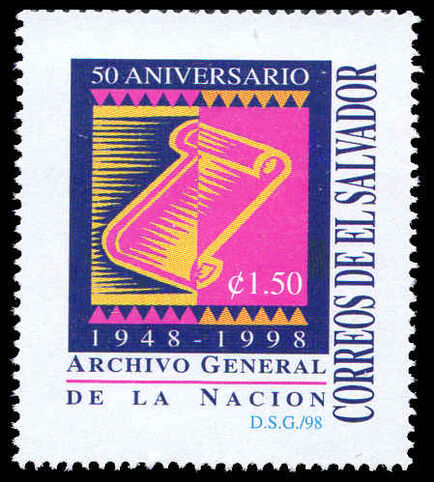 El Salvador 1998 National Archives unmounted mint.
