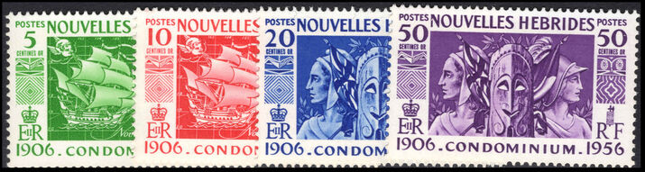 French New Hebrides 1956 50th Anniversary of Condominium unmounted mint.