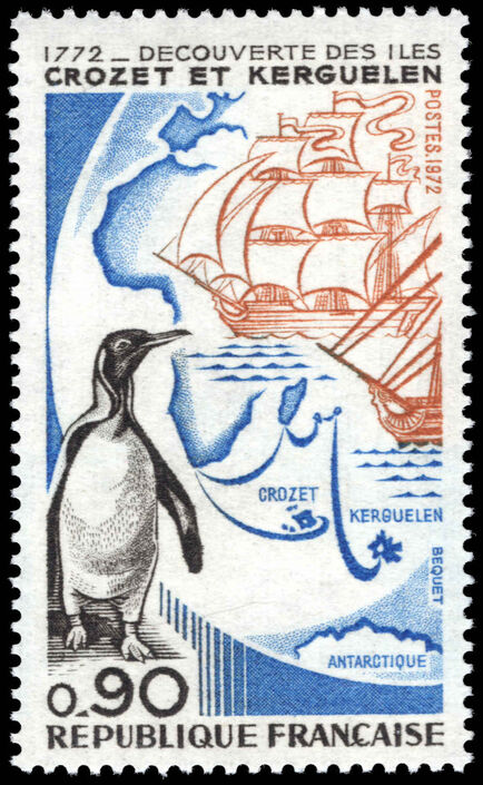 France 1972 Bicentenary of Discovery of Crozet Islands and Kerguelen unmounted mint.