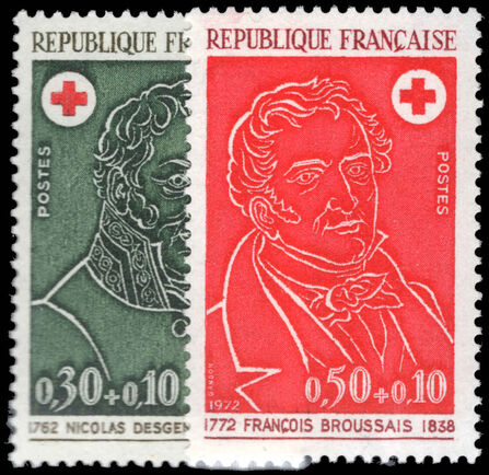 France 1972 Red Cross Fund. Doctors of the First Empire unmounted mint.