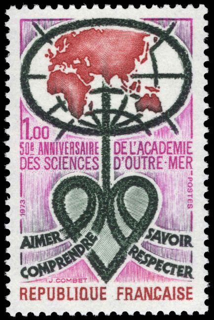 France 1973 50th Anniversary of Academy of Overseas Sciences unmounted mint.