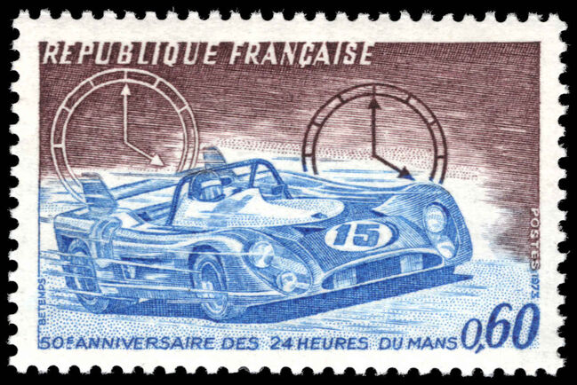 France 1973 50th Anniversary of Le Mans 24-hour Endurance Race unmounted mint.