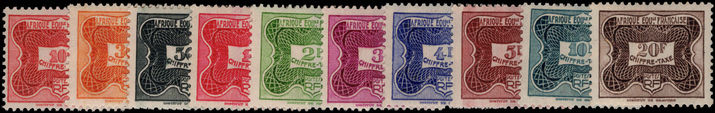 French Equatorial Africa 1947 Postage Due set unmounted mint.