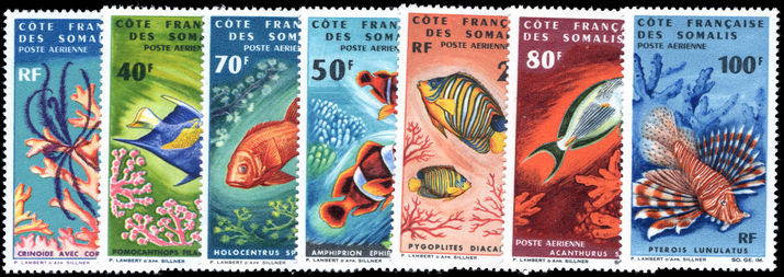 French Somali Coast 1966 Marine Life unmounted mint.