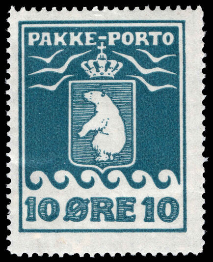 Greenland 1915-37 10ø  blue Thiele lightly mounted mint.