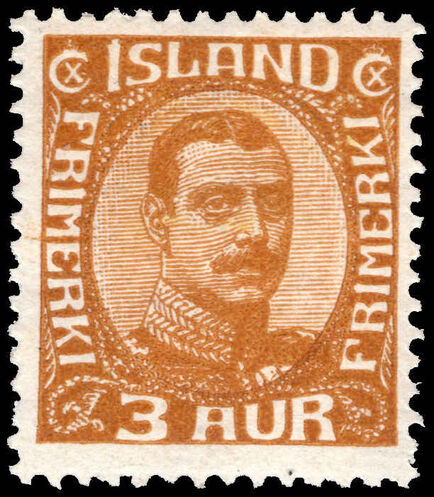 Iceland 1920 3a bistre-brown lightly mounted mint.