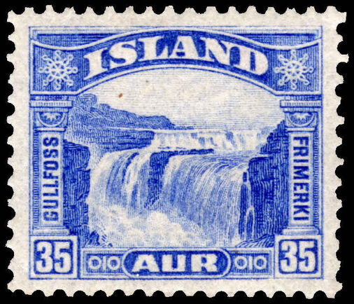 Iceland 1931 35a Gullfoss Falls lightly mounted mint.