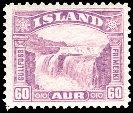 Iceland 1931 60a Gullfoss Falls lightly mounted mint.