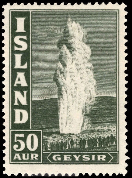 Iceland 1938-47 50a dull green unmounted mint.