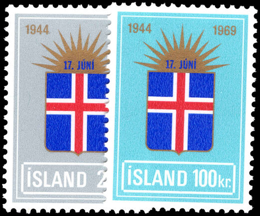 Iceland 1969 25th Anniversary of Republic unmounted mint.