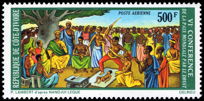 Ivory Coast 1973 Sixth World Peace and Justice Conference unmounted mint.
