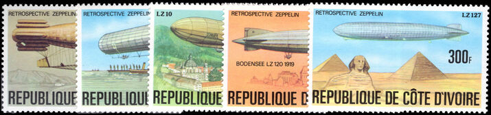 Ivory Coast 1977 History of the Airship unmounted mint.