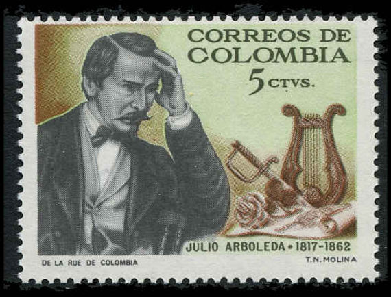 Colombia 1966 Julio Arboleda unmounted mint.
