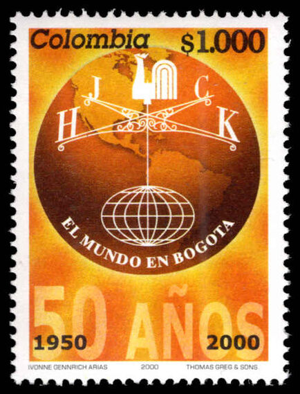 Colombia 2000 50th Anniversary of World Meteorological Society unmounted mint.