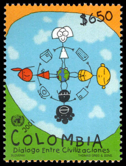 Colombia 2001 United Nations Year of Dialogue among Civilisations unmounted mint.