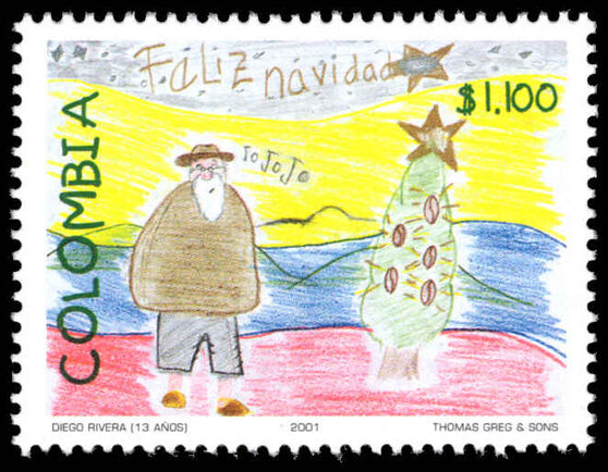 Colombia 2001 Christmas unmounted mint.