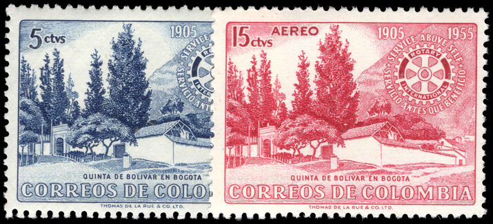 Colombia 1955 50th Anniversary of Rotary International unmounted mint.