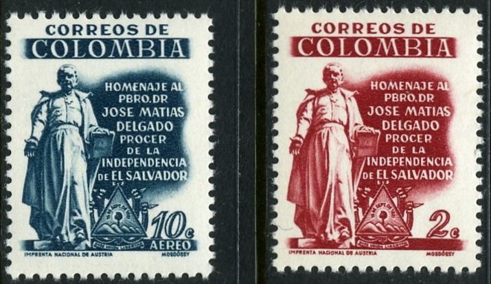 Colombia 1957 Father Jose Matias Delgado unmounted mint.
