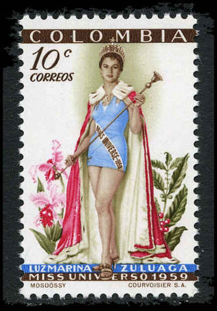 Colombia 1959 Miss Universe 10c unmounted mint.