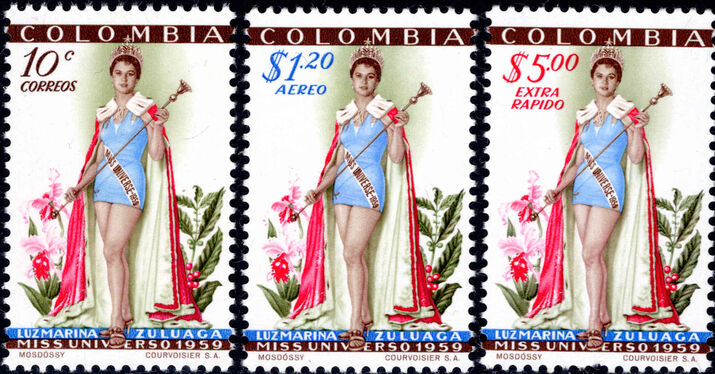Colombia 1959 Miss Universe unmounted mint.