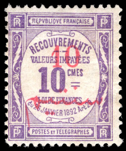 French Morocco 1911 10c Postage Due lightly mounted mint.