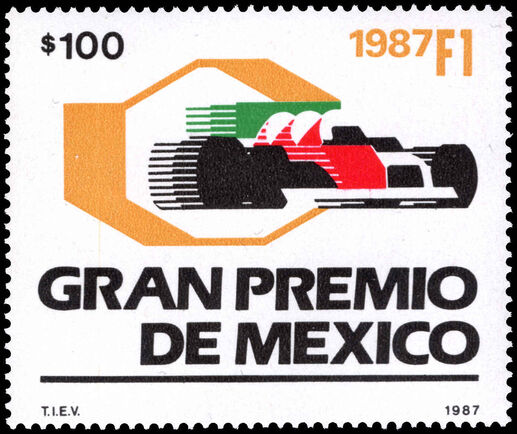 Mexico 1987 Mexico Formula One Grand Prix unmounted mint.